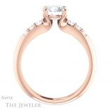 Round Cut Forever One Moissanite Engagement Ring #GTJ1196-round-fo-r