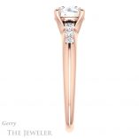 Round Cut Forever One Moissanite Engagement Ring #GTJ1196-round-fo-r