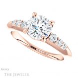 Round Cut Forever One Moissanite Engagement Ring #GTJ1196-round-fo-r