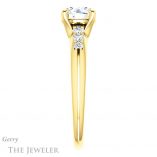 Round Cut Forever One Moissanite Engagement Ring #GTJ1196-round-fo-y 3 Round Cut Forever One Moissanite Engagement Ring #GTJ1196-round-fo-y