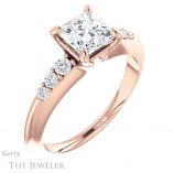 Princess Cut Forever One Moissanite Engagement Ring #GTJ1196-square-fo-r