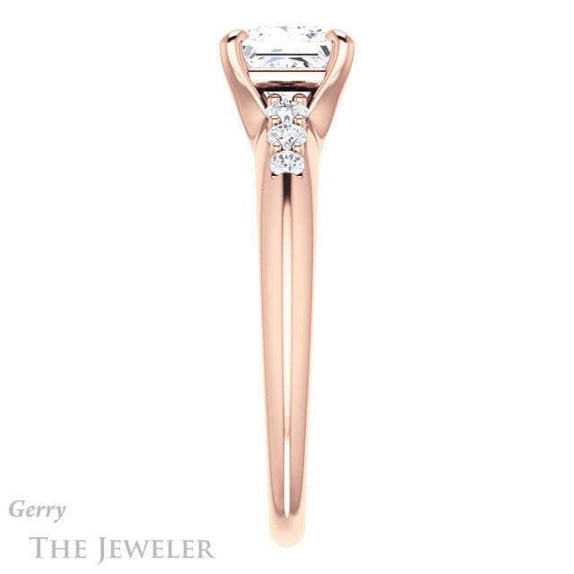 Princess Cut Forever One Moissanite Engagement Ring #GTJ1196-square-fo-r
