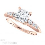Princess Cut Forever One Moissanite Engagement Ring #GTJ1196-square-fo-r