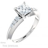 Princess Cut Forever One Moissanite Engagement Ring #GTJ1196-square-fo-w 4 Princess Cut Forever One Moissanite Engagement Ring #GTJ1196-square-fo-w