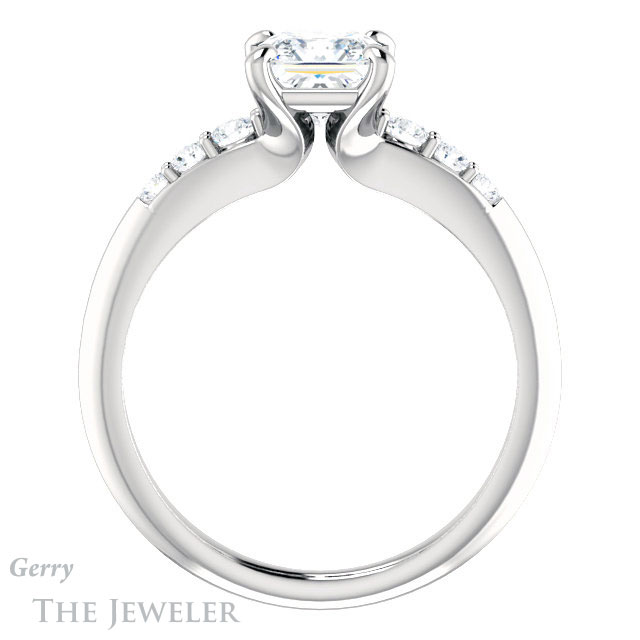 Princess Cut Forever One Moissanite Engagement Ring #GTJ1196-square-fo-w 2 Princess Cut Forever One Moissanite Engagement Ring #GTJ1196-square-fo-w