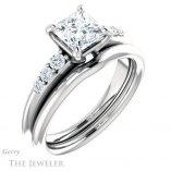 Princess Cut Forever One Moissanite Engagement Ring #GTJ1196-square-fo-w 6 Princess Cut Forever One Moissanite Engagement Ring #GTJ1196-square-fo-w