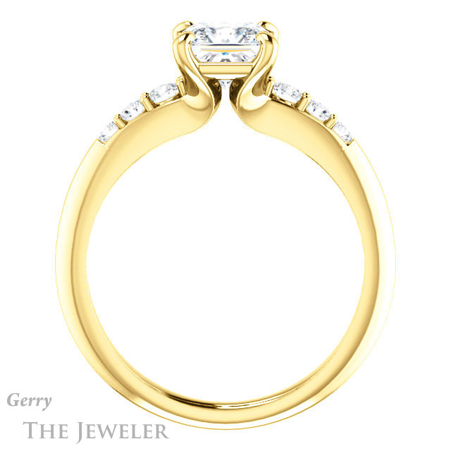 Princess Cut Forever One Moissanite Engagement Ring #GTJ1196-square-fo-y 2 Princess Cut Forever One Moissanite Engagement Ring #GTJ1196-square-fo-y