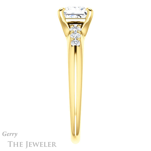 Princess Cut Forever One Moissanite Engagement Ring #GTJ1196-square-fo-y 3 Princess Cut Forever One Moissanite Engagement Ring #GTJ1196-square-fo-y