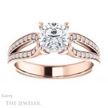 Cushion Cut Forever One Moissanite Engagement Ring #GTJ1198-cushion-fo-r