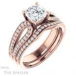 Cushion Cut Forever One Moissanite Engagement Ring #GTJ1198-cushion-fo-r