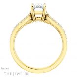Emerald Cut Forever One Moissanite Engagement Ring #GTJ1198-emerald-fb-y 2 Emerald Cut Forever Brilliant Moissanite Engagement Ring #GTJ1198-emerald-fb-y