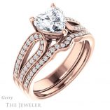 Heart Shaped Forever One Moissanite Engagement Ring #GTJ1198-heart-fb-r 6 Heart Shaped Forever Brilliant Moissanite Engagement Ring #GTJ1198-heart-fb-r
