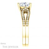 Heart Shaped Forever Brilliant Moissanite Engagement Ring #GTJ1198-heart-fb-y