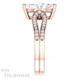 Marquise Cut Forever One Moissanite Engagement Ring #GTJ1198-marquise-fb-r 3 Marquise Cut Forever Brilliant Moissanite Engagement Ring #GTJ1198-marquise-fb-r