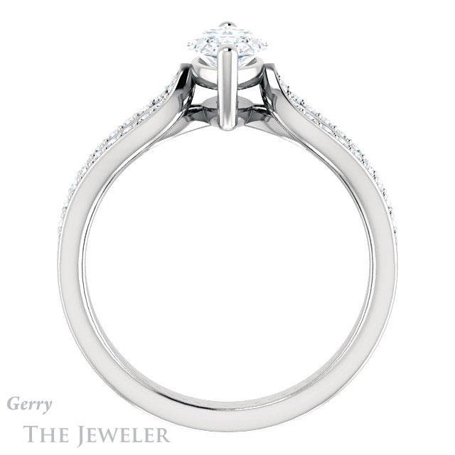 Marquise Cut Forever Brilliant Moissanite Engagement Ring #GTJ1198-marquise-fb-w
