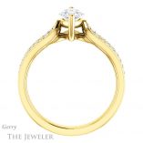 Marquise Cut Forever One Moissanite Engagement Ring #GTJ1198-marquise-fb-y 2 Marquise Cut Forever Brilliant Moissanite Engagement Ring #GTJ1198-marquise-fb-y