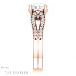 Oval Shaped Forever One Moissanite Engagement Ring #GTJ1198-oval-fo-r