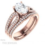 Oval Shaped Forever One Moissanite Engagement Ring #GTJ1198-oval-fo-r