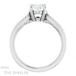 Oval Shaped Forever One Moissanite Engagement Ring #GTJ1198-oval-fo-w