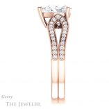 Pear Shaped Forever One Moissanite Engagement Ring #GTJ1198-pear-fb-r 3 Pear Shaped Forever Brilliant Moissanite Engagement Ring #GTJ1198-pear-fb-r