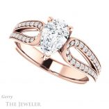 Pear Shaped Forever One Moissanite Engagement Ring #GTJ1198-pear-fb-r 5 Pear Shaped Forever Brilliant Moissanite Engagement Ring #GTJ1198-pear-fb-r