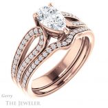 Pear Shaped Forever One Moissanite Engagement Ring #GTJ1198-pear-fb-r 6 Pear Shaped Forever Brilliant Moissanite Engagement Ring #GTJ1198-pear-fb-r