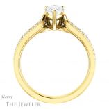 Pear Shaped Forever Brilliant Moissanite Engagement Ring #GTJ1198-pear-fb-y