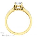 Round Cut Forever One Moissanite Engagement Ring #GTJ1198-round-fo-y