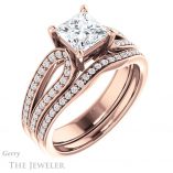 Princess Cut Forever One Moissanite Engagement Ring #GTJ1198-square-fo-r