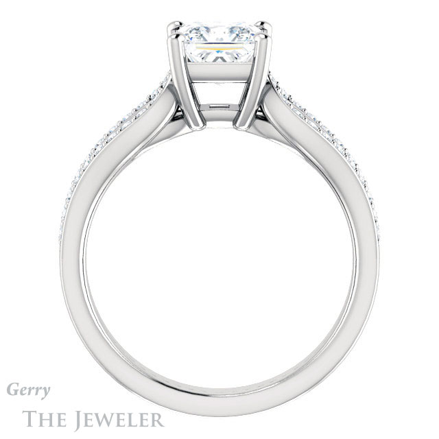 Princess Cut Forever One Moissanite Engagement Ring #GTJ1198-square-fo-w 2 Princess Cut Forever One Moissanite Engagement Ring #GTJ1198-square-fo-w