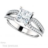 Princess Cut Forever One Moissanite Engagement Ring #GTJ1198-square-fo-w 5 Princess Cut Forever One Moissanite Engagement Ring #GTJ1198-square-fo-w