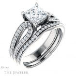 Princess Cut Forever One Moissanite Engagement Ring #GTJ1198-square-fo-w 6 Princess Cut Forever One Moissanite Engagement Ring #GTJ1198-square-fo-w
