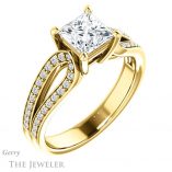 Princess Cut Forever One Moissanite Engagement Ring #GTJ1198-square-fo-y 4 Princess Cut Forever One Moissanite Engagement Ring #GTJ1198-square-fo-y