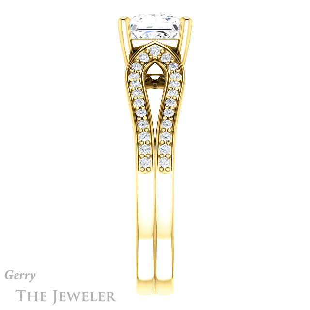 Princess Cut Forever One Moissanite Engagement Ring #GTJ1198-square-fo-y 3 Princess Cut Forever One Moissanite Engagement Ring #GTJ1198-square-fo-y