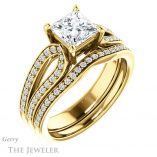 Princess Cut Forever One Moissanite Engagement Ring #GTJ1198-square-fo-y 6 Princess Cut Forever One Moissanite Engagement Ring #GTJ1198-square-fo-y