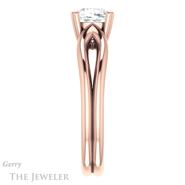 Cushion Cut Forever One Moissanite Engagement Ring #GTJ1200-cushion-fo-r 3 Cushion Cut Forever One Moissanite Engagement Ring #GTJ1200-cushion-fo-r