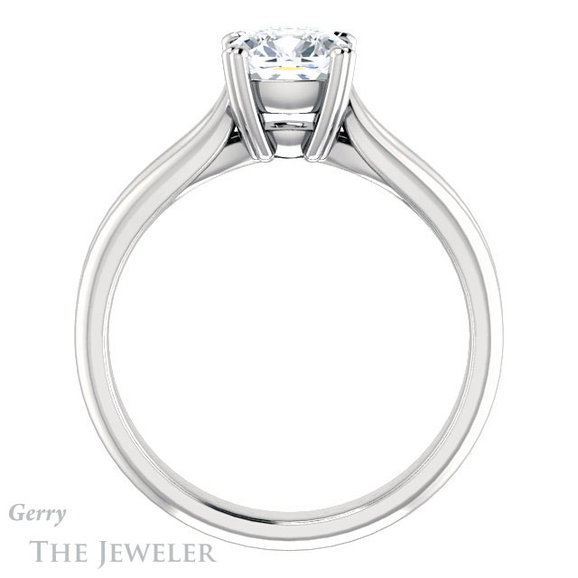 Cushion Cut Forever One Moissanite Engagement Ring #GTJ1200-cushion-fo-w