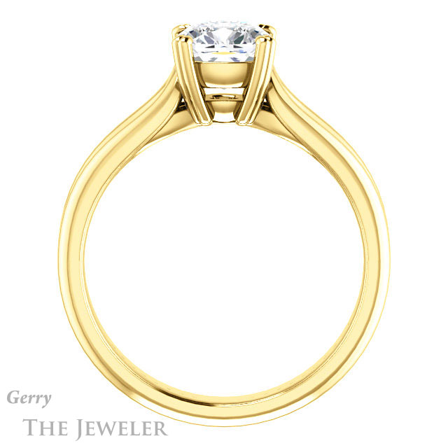 Cushion Cut Forever One Moissanite Engagement Ring #GTJ1200-cushion-fo-y