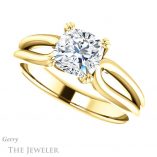 Cushion Cut Forever One Moissanite Engagement Ring #GTJ1200-cushion-fo-y