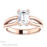 Emerald Cut Forever Brilliant Moissanite Engagement Ring #GTJ1200-emerald-fb-r