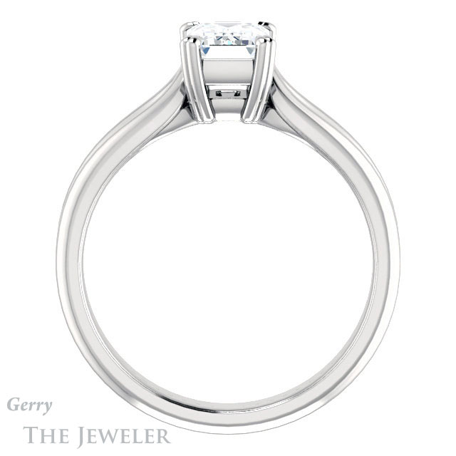 Emerald Cut Forever One Moissanite Engagement Ring #GTJ1200-emerald-fb-w 2 Emerald Cut Forever Brilliant Moissanite Engagement Ring #GTJ1200-emerald-fb-w