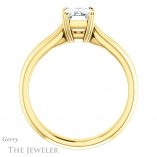 Emerald Cut Forever One Moissanite Engagement Ring #GTJ1200-emerald-fb-y 2 Emerald Cut Forever Brilliant Moissanite Engagement Ring #GTJ1200-emerald-fb-y