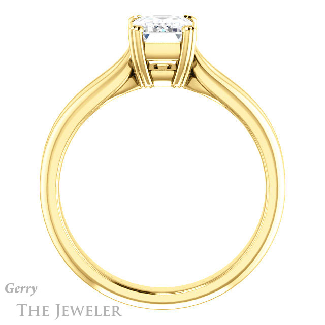 Emerald Cut Forever Brilliant Moissanite Engagement Ring #GTJ1200-emerald-fb-y