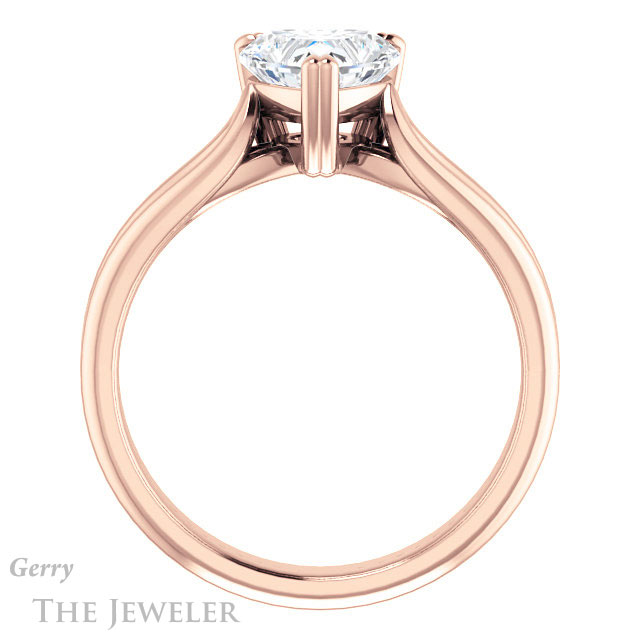Heart Shaped Forever Brilliant Moissanite Engagement Ring #GTJ1200-heart-fb-r