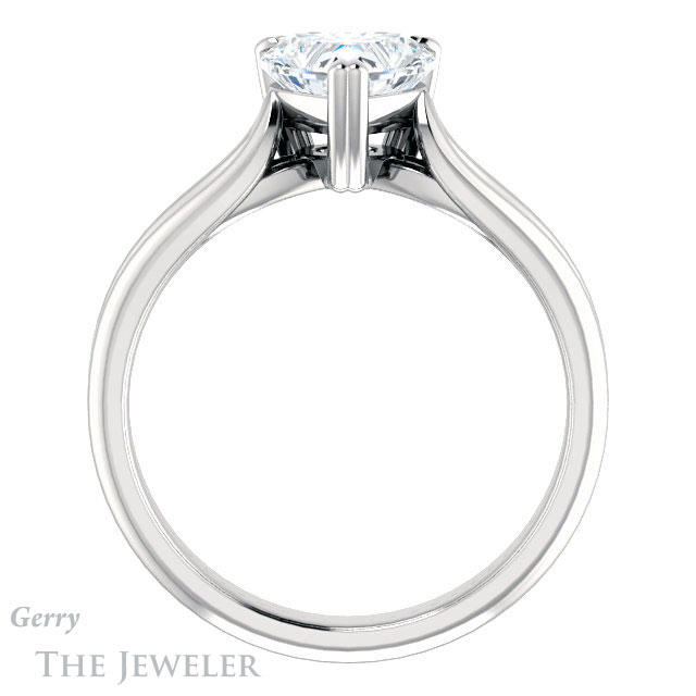 Heart Shaped Forever One Moissanite Engagement Ring #GTJ1200-heart-fb-w 2 Heart Shaped Forever Brilliant Moissanite Engagement Ring #GTJ1200-heart-fb-w
