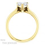 Heart Shaped Forever One Moissanite Engagement Ring #GTJ1200-heart-fb-y 2 Heart Shaped Forever Brilliant Moissanite Engagement Ring #GTJ1200-heart-fb-y