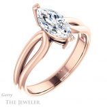 Marquise Cut Forever One Moissanite Engagement Ring #GTJ1200-marquise-fb-r 4 Marquise Cut Forever Brilliant Moissanite Engagement Ring #GTJ1200-marquise-fb-r