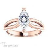 Marquise Cut Forever One Moissanite Engagement Ring #GTJ1200-marquise-fb-r 1 Marquise Cut Forever Brilliant Moissanite Engagement Ring #GTJ1200-marquise-fb-r