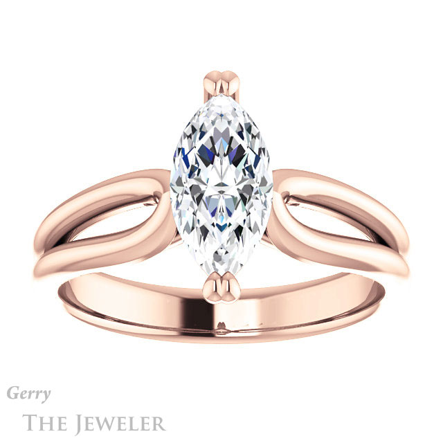 Marquise Cut Forever Brilliant Moissanite Engagement Ring #GTJ1200-marquise-fb-r