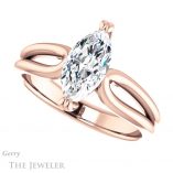 Marquise Cut Forever One Moissanite Engagement Ring #GTJ1200-marquise-fb-r 5 Marquise Cut Forever Brilliant Moissanite Engagement Ring #GTJ1200-marquise-fb-r
